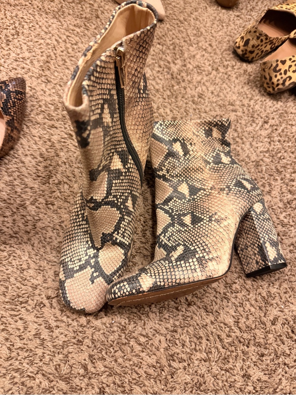 Vince Camuto Snakeskin Booties